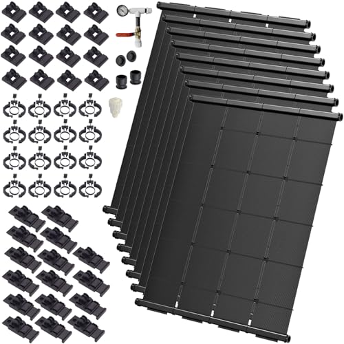 Industrial Grade Solar Pool Heater DIY Kit - Superior High-Wind Strapless Mounting System & Maximum Freeze Resistance (8-4'x9.5' / 304 Square Feet)