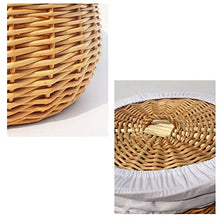 OREKPOT Rattan Storage Basket Woven Fruit Snack Storage Box Picnic Basket Wedding Decoration Outdoor Home Desktop Decoration，Without Cover