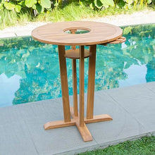 Cambridge Casual Mosko 3-piece Outdoor Patio Bistro Set, Solid Teak Wood bar-Height Table with Hidden Storage and 2 armless bar Chairs – Weather-Resistant Patio Set for Balcony, Deck, or Garden