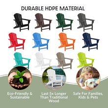WestinTrends Dylan Outdoor Adirondack Chair with Ottoman and Side Table 5-Piece Set White