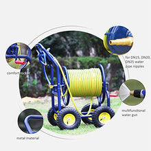 Portable Hand-Push Hose Cart with Spray Gun,Heavy Duty Garden Hose Reel with3/4 in Hose for Agricultural Irrigation,Car Cleaning,100m