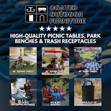 COATEDOUTDOORFURNITURE 46In Square Picnic Table, Expanded, Yellow, Kids