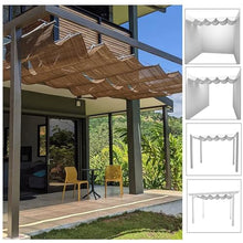LWJQRSP Retractable Pergola Canopy Replacement Shade Cover Awning Telescopic Canopy Pergola Cover with Mounting Kit UV Resistant Awning for Outdoor Porch Yard and Garden (W2.4*L14m/W7.87*L