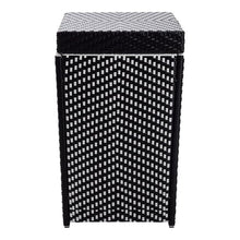 Furniture of America Azur Rattan 2-Piece Loveseat and Trash Can Set Black