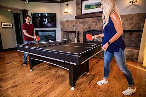 Triumph Sports Phoenix 7’ Billiard Table with Table Tennis Conversion Top Black Green