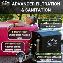 Ice Plunge Tub with Water Chiller - 1HP Efficient Hot and Cold Water Chiller for Ice Bath - Premium Ice Bath Tub with Chiller - WiFi - Filter - Ozone/UV - Ice Bath with Chiller