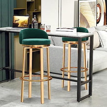 IPSU Swivel Bar Stools Set of 4 Green