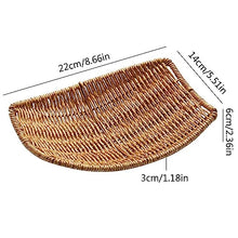 FENOKD Picnic Baskets Handmade Storage Basket, Wicker Basket, Picnic Bread Plate, Food Cake, Various Boxes, Kitchen Tray Decoration，