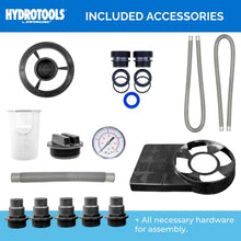 HYDROTOOLS by SWIMLINE 71233HCK 12 Inch Sand Filter Combo with Connection Kit for Soft Sided Pools | Compatible with Intex Bestway Polygroup | 0.33 HP (0.3 THP) Pump 1980 GPH | 42 Pound Sand Capacity