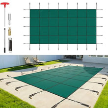 VEVOR Pool Safety Cover 18' x 36' Rectangle, Safety Pool Covers Green Mesh, 15-Year Warranty, Triple Stitched, MAX Strength Winter Safety Cover for Children & Pets