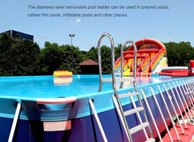 AIBOTY Above Ground Swimming Pool Ladder 33/43/53/63 Inch High Corrosion-Resistant Stainless Steel Frame with Heavy Duty Plastic Double Sided Steps, Load Capacity 550 Lb,5 Step