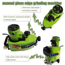 TYYMLY Small Portable Electric Hand Held Glass Edge Polishing Machine,800w Portable Small Glass Edger Machine,for Marble Stone Tile(Green)