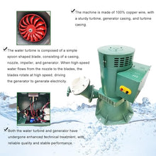 Banfluxion Hydroelectric Generator Excitation Water Turbine Generator with Automatic Voltage Regulation Oblique Impact Type 220V 10KW 1800r/min 0.06m³/s