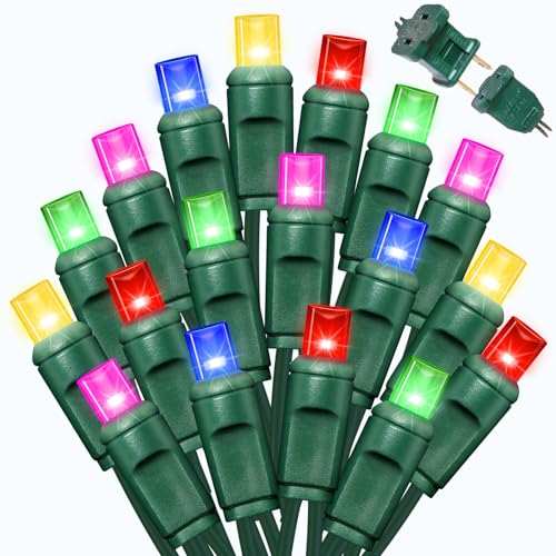 LAMPHOME Multi-Colored Christmas Mini String Lights, 1200LED (24pk of 50L) Waterproof Fairy Lights Plug in, Connectable Christmas Decorations for Indoor Outdoor Home Party Garden Yard