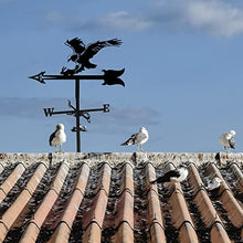 Weathervane in Garden & Outdoor Metal Weather Vane with Creative German Shepherd Go Fishing Bald Eagle Fighter Plane Shaped Weathercock Wind Direction Indicator (Style 5) (Style 4)