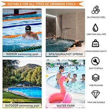 Pool Handrail,31.5" X 31.5" Swimming Pool Stair Rail, Stainless Steel Stair Pool Hand Rail,375lbs Load Capacity, Pool Rail with Complete Mounting Accessories
