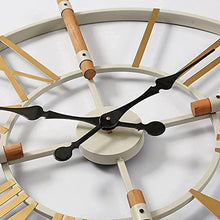 ZYBB Outdoor Garden Wall Clock,Large 70Cm Waterproof Garden Ornament Open Face Hollow Gear Vintage Clock