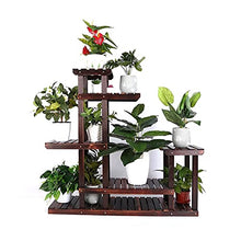 ZHOUYANB Plant Standplant Shelf Vintage Wooden Stand Balcony Flower Pot Ladder Outdoor Garden Planter Indoor Plants Pots Home Storage Decor Rack