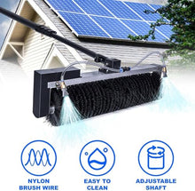 AOXHUGB Outdoor Solar Panel Cleaning Kit - 60cm Automatic Rotating Brush Telescopic Pole Extends to 3.5M - Efficient Water-Powered Window & Solar Cleaner(Size 5.5m)