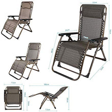 IIPOSAQQ Folding Zero Chair Beach Chairs Sun Lounger Recliner for Beach Patio Garden Camping Outdoor Folding Deck Chair Zero Chair Enlargement