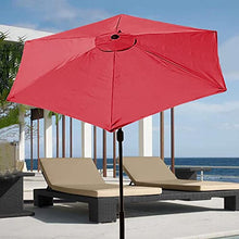FKTHYO Parasols 6 Ribs/8 Ribs Parasol Sun Umbrella Replacement Cloth, 2.7M/300cm Garden Parasol Canopy Cover for Patio Sun Umbrella, Anti-Ultraviolet, Waterproof Parasols,Red-2.7m/8.8ft (8ribs)