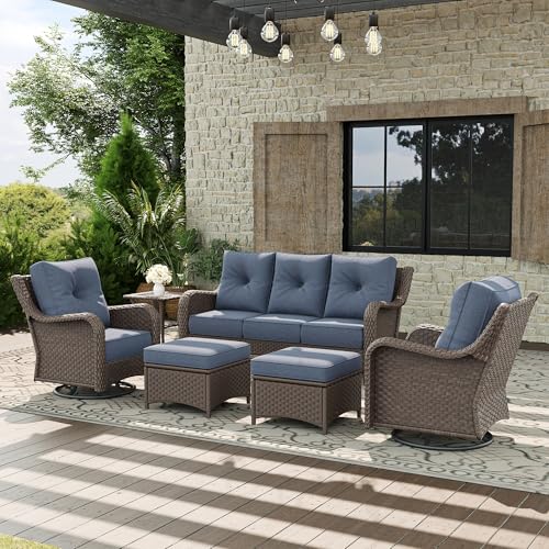 Aeeiua 6 Piece Outdoor Patio Furniture Set