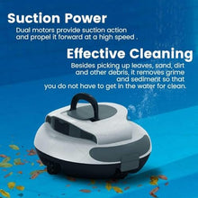 Cordless Robotic Pool Cleaner, Pool Vacuum Lasts 100 Mins, 5000mAh Rechargeable Battery, Self-Parking, LED Indicator for Above/In-Ground Flat Pools up to 1000 sq.ft