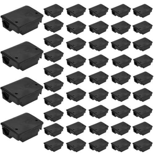 Generic 50-Pack Heavy-Duty Bait Station Traps with Key for Children and