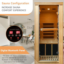 RIGO 1-Person Infrared Sauna Indoor Hemlock Wood Low EMF 980W