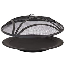 Sunnydaze Fire Pit Bowl with Spark Screen, 39" Outer / 30" Inner Dia