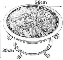 KOMFGT Fire Pits Outdoor Wood Burning Fire Pits 56Cm Diamete Fire Pit - Outdoor Fire Large Bonfire Wood Burning Patio Coal Grill Firepit
