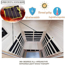 ZCBYBT 1 Person Sauna, Indoor Sauna Room for Home, with LCD Display and 1 LED Reading Lamp, for Relieve Fatigue