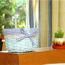 Wicker Picnic Basket Hand-Made Storage Basket Portable Woven Basket Outdoor Basket Suitable for Storage and Camping (Size : 2613cm)