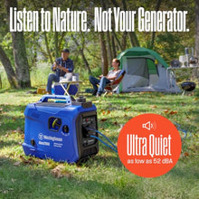 Westinghouse 2550 Peak Watt Super Quiet & Lightweight Portable Inverter Generator, RV Ready 30A Outlet, Gas Powered, Parallel Capable, Long Run Time,Blue