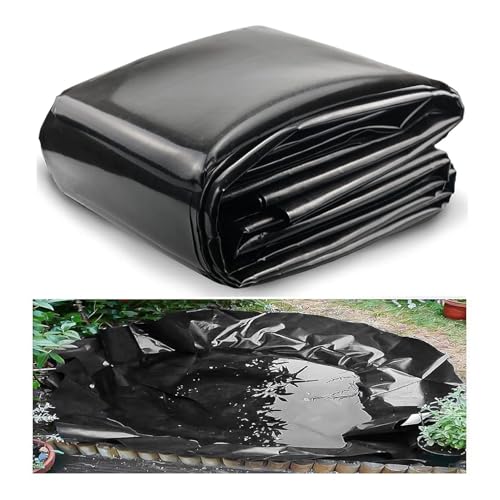 XUJIAM Pond Liner HDPE Pond Liner 26mil, DIY Fish Pond Liner, Multi Size Pond Liner for Reservoir Garden Pond, Sun-Proof Waterproof (Color : 26mil, Size : 16x30m/52.49x98.42ft)
