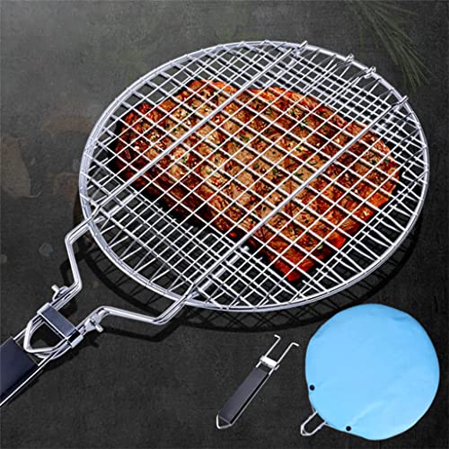 NSUQOA JSEIAJB Stainless Steel Round BBQ Grill Mesh Home Roast Bacon Grill Tool Iron Barbecue Accessories Non-Stick BBQ