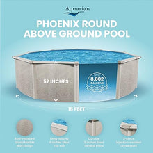Aquarian Phoenix Round Steel Frame Above Ground Swimming Pool Gray