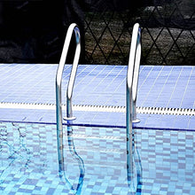Swimming Pool Escalator 304 Stainless Steel with 3-Layer Anti-Slip Ladder Indoor and Outdoor anticorrosive Swimming Pool Steps no Embedded/Silver / 52×58×150cm (Silver 52×58×150cm)