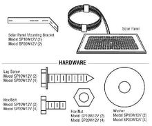 Liftmaster SP20W12V 20Watt Solar Panel - Includes Solar Panel, Hardware & Cable