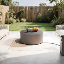 2-Piece 30" Propane Fire Pit Table for Outside Patio with Hidden Tank Table