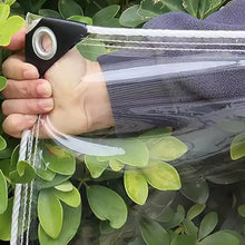 DAZULI Clear Waterproof PVC Plastic Tarp Plant Cover Transparent Tarpaulin with Eyelets Rainproof Tear Flower Plant Sheet Covers 400g/m²(Size:3x7m/9x23ft,Color:Clear)