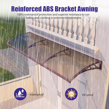 Awning for Door Entrance, 60x120 Inch Awnings for Patio, Durable Polycarbonate Window Awnings Exterior, UV Rain Snow Protection Canopy for House, Porch, Patio, Deck