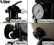 Rx Clear Radiant Sand Filter | 24 Inch Tank | 6-Position Valve