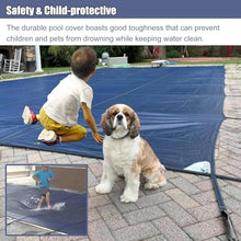 HDYZJQ Heavy Duty Winter Pool Covers for Inground Pools, Outdoor Round Pool Anti-Snow Rainproof Protector Cap, Portable Ground Swimming Pool Safety Covering(Dia 17ft (5.2m))