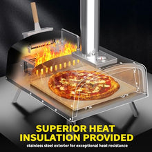 PIZZELLO 16" Outdoor Pizza Oven, Propane & Wood Fired Steel Pizza Grill