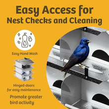 Birds Choice Premium Aluminum Purple Martin House – 12 Room, 3 Floor Birdhouse with Starling Resistant Entrance Holes, Ventilated Roof & Easy Cleaning, Unassembled