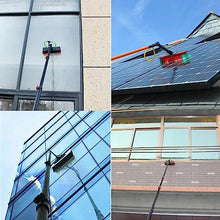 3-12m Window Poles, 40FT Adjustable Window Poles Window Brush Equipment, Cleaning Photovoltaic and Solar Panels, 5m Pole, 35cm Brush Head,35cmbrushhead-7.2M/24FT