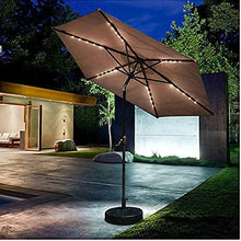 OGMOYT Garden P,Round P with Bent Umbrella Pole Led Courtyard P Without Base Solar Light Umbrella Portable Market Dining Table P for Beach Garden,Browned2.0M