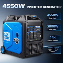 4550-Watt Portable Inverter Generator for Home Use,2.37 Gallon Large Fuel Tank Up to 14 Hours Use, 120V Gas Powered Generator Super Quiet - EPA Compliant-Blue
