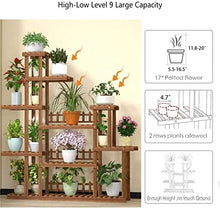 BIOMICE Plants Stand Wood Plant Shelf Display Rack Outdoor Flower Garden Balcony Living Room Plant Holders Indoor(Without Wheels)